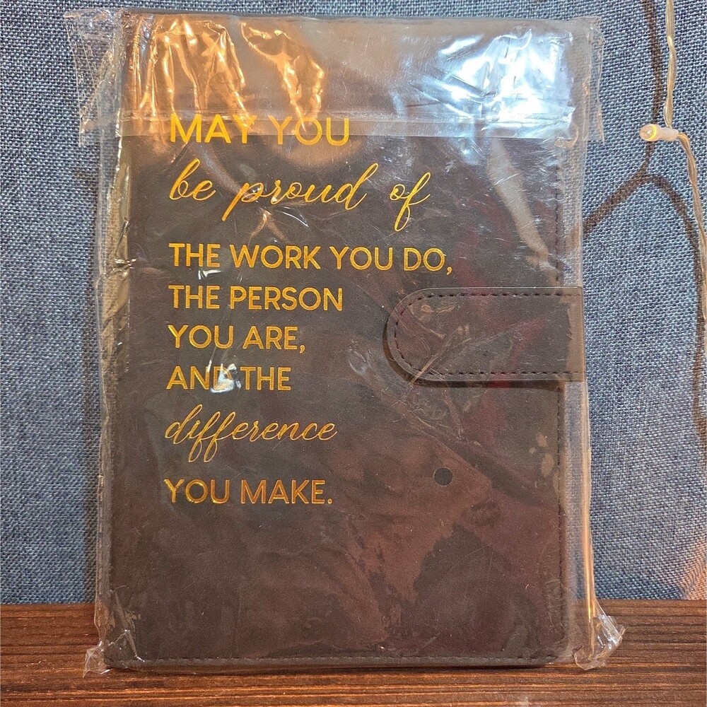 Inspirational Journal Black Gold Quote Hardcover Notebook